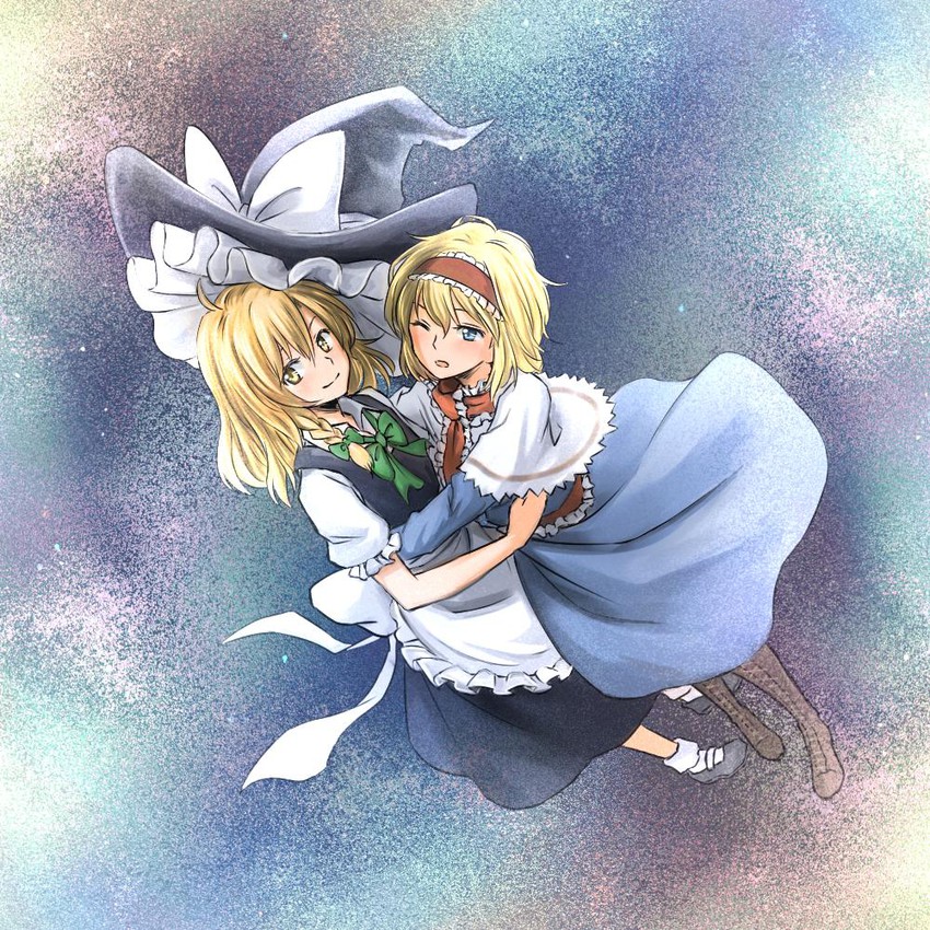 kirisame marisa and alice margatroid (touhou) drawn by nip_to_chip