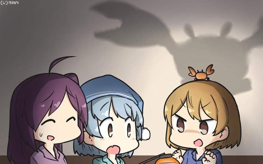 oboro, hagikaze, and samuel b. roberts (kantai collection) drawn by hamu_koutarou