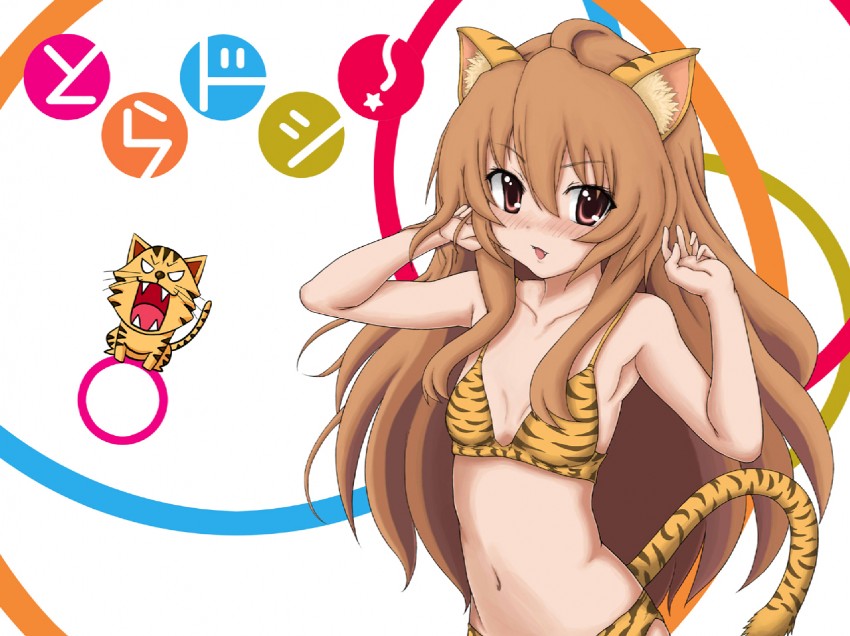 aisaka taiga and palmtop tiger (toradora!) drawn by muguru