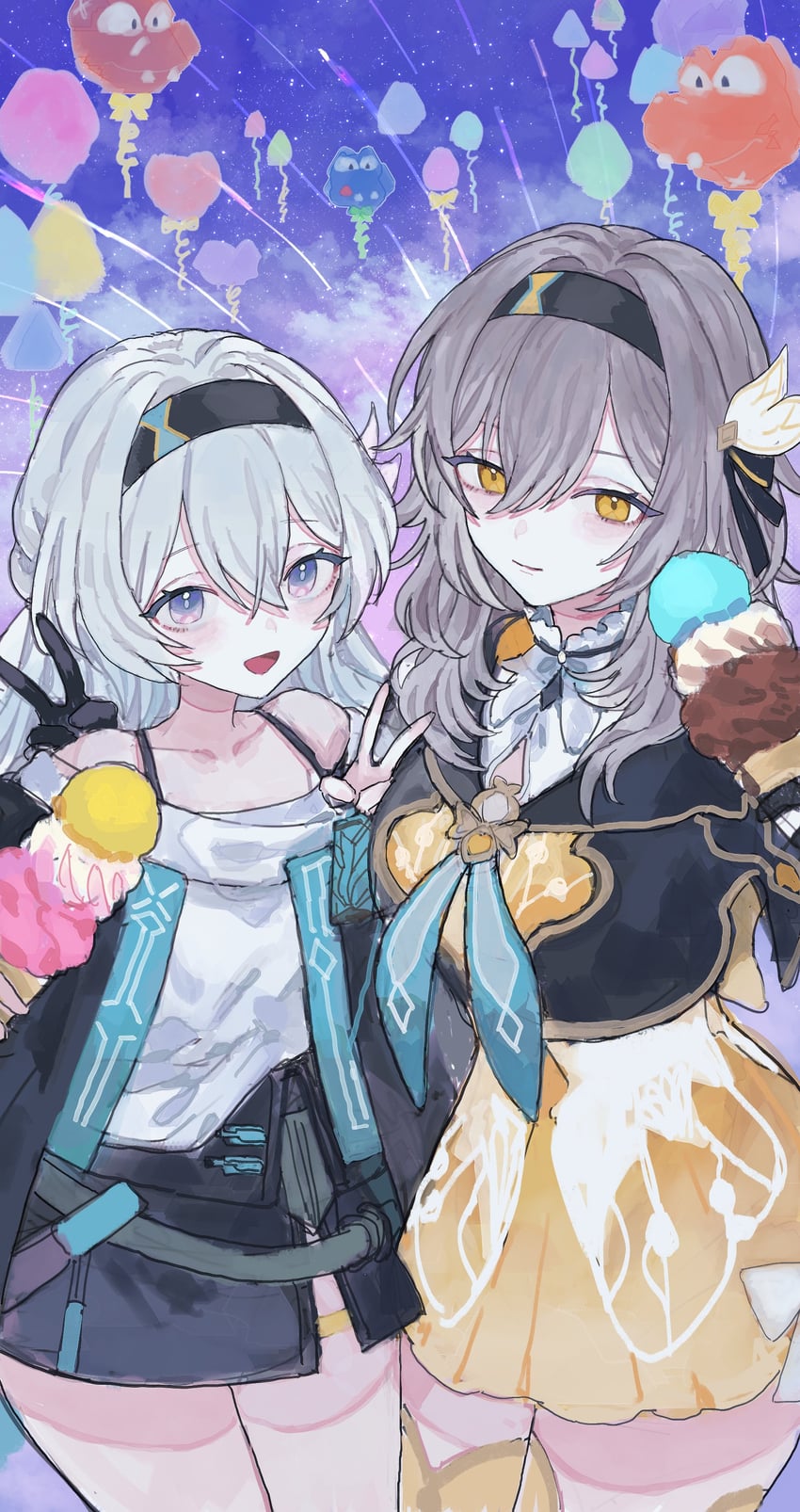 trailblazer, firefly, and stelle (honkai and 1 more) drawn by rocb