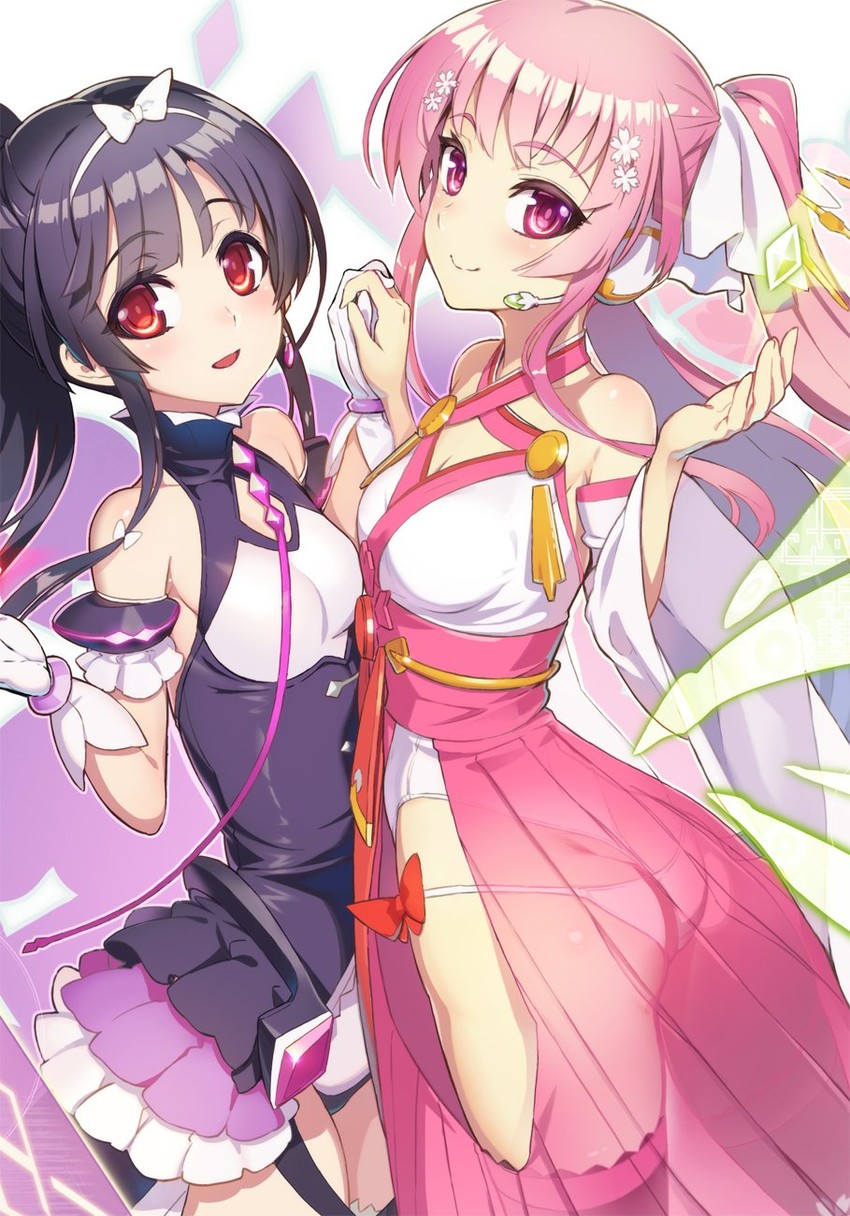 kirishima sakura and kisaragi karen (hundred and 1 more) drawn by ookuma_nekosuke