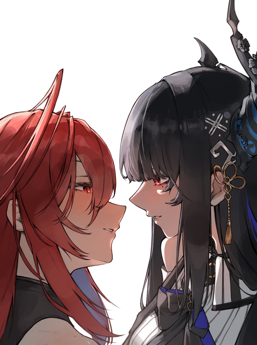 nerissa ravencroft and elizabeth rose bloodflame (hololive and 1 more) drawn by edwin62293123