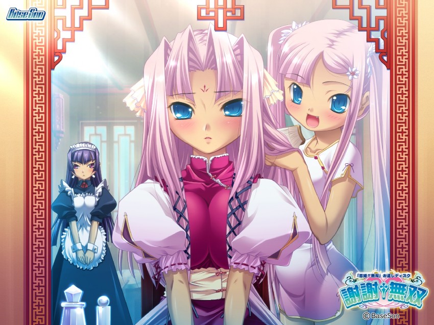 sonken, sonshoukou, and kannei (koihime musou) drawn by hikage_eiji