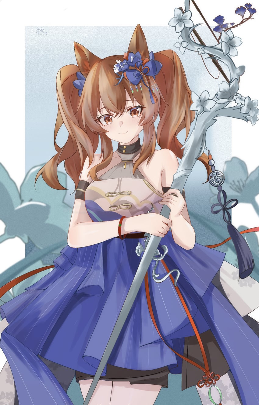 angelina (arknights and 1 more) drawn by zerosama_(sailuojiang)