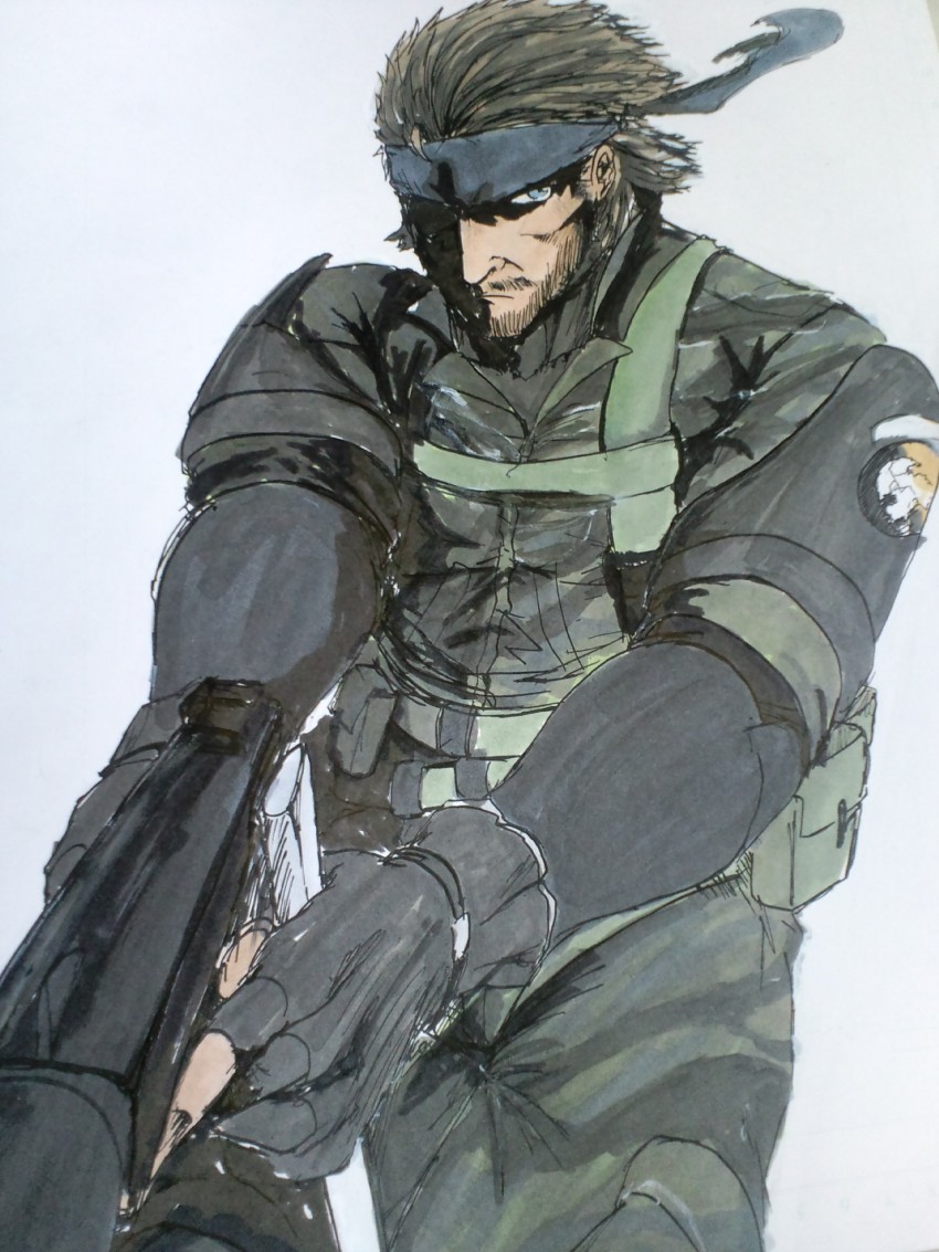 big boss and naked snake (metal gear and 1 more) drawn by rein_(leviathan-behemoth)