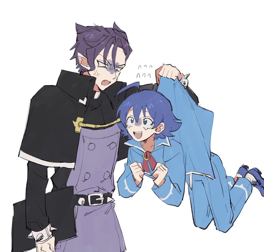 suzuki iruma and naberius kalego (mairimashita! iruma-kun) drawn by mimisu