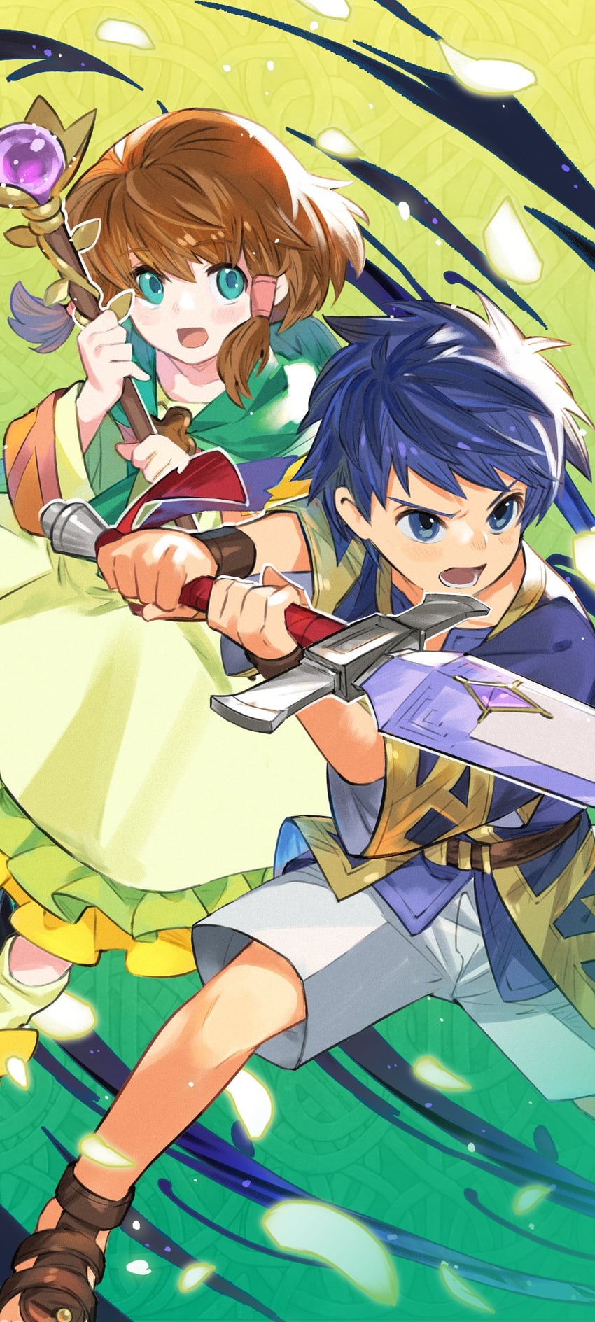 ike and mist (fire emblem and 2 more) drawn by taroji