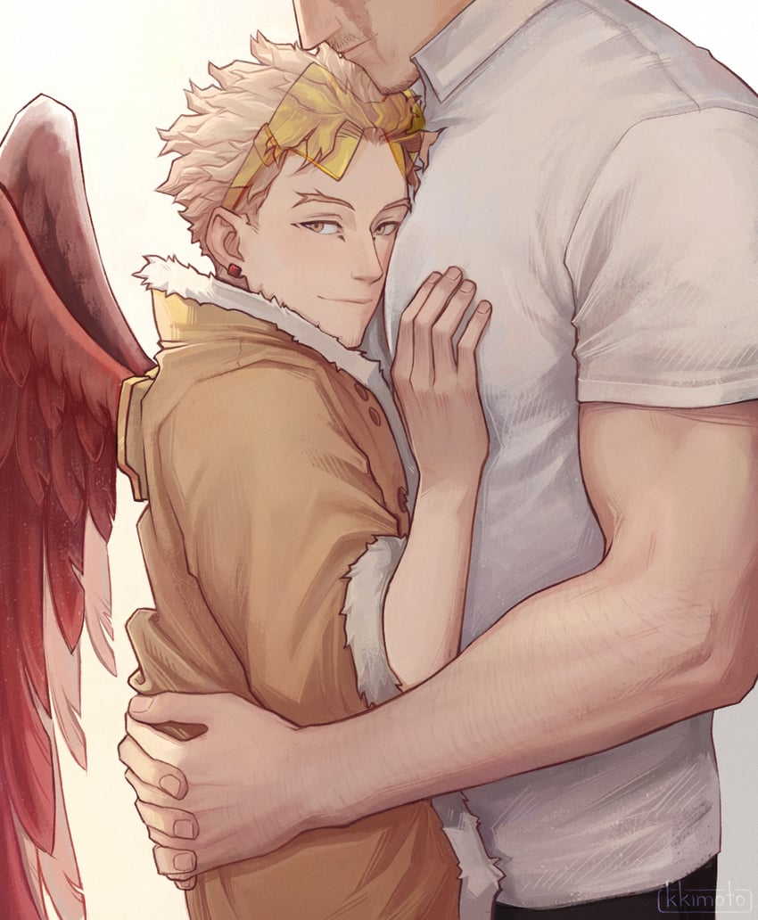 endeavor and hawks (boku no hero academia) drawn by kkimot0