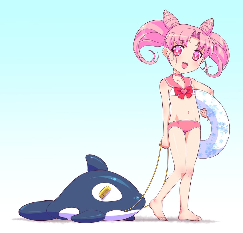 chibi usa and sailor chibi moon (bishoujo senshi sailor moon) drawn by himehachi_(hime8manga)