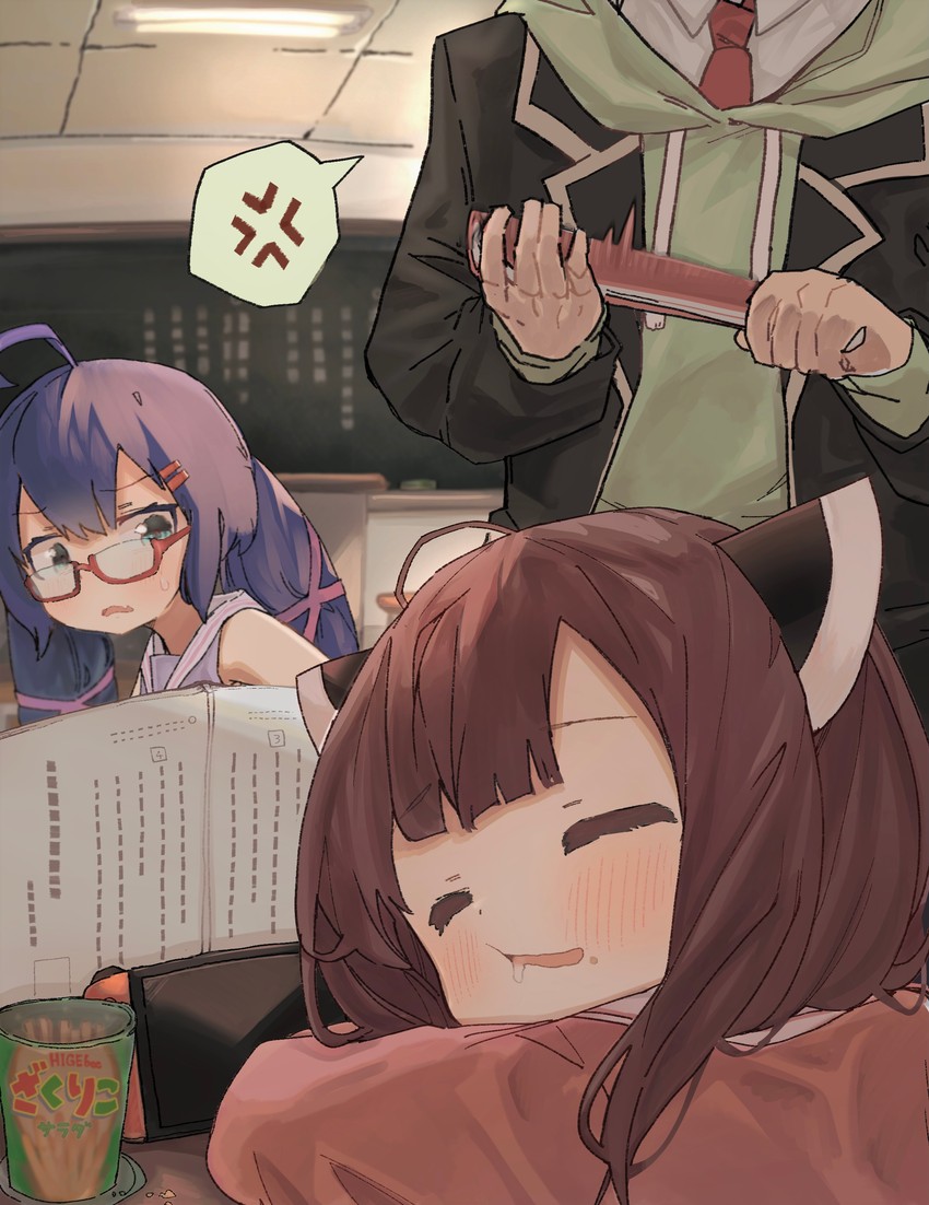 touhoku kiritan, otomachi una, and minase kou (vocaloid and 2 more) drawn by siwasunohige