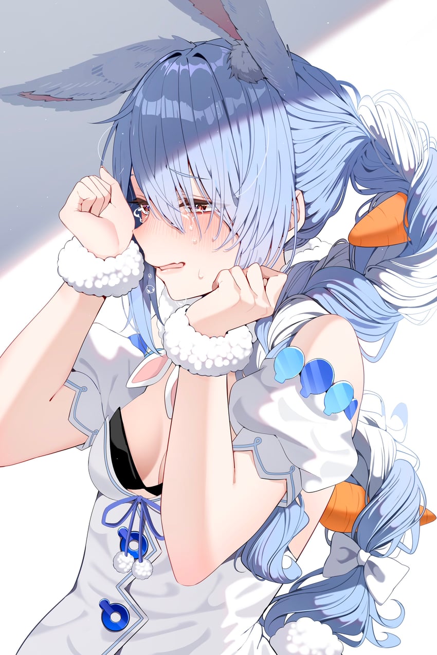 usada pekora and don-chan (hololive) drawn by nikumega