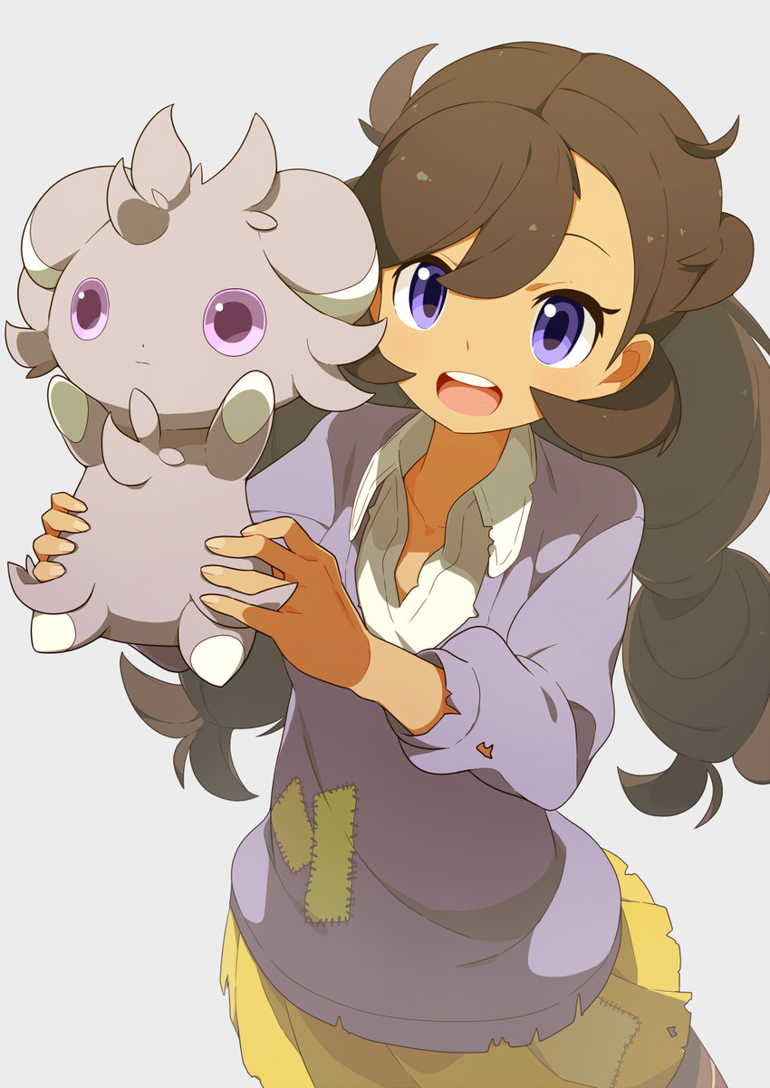 espurr and emma (pokemon and 1 more) drawn by tomioka_jirou