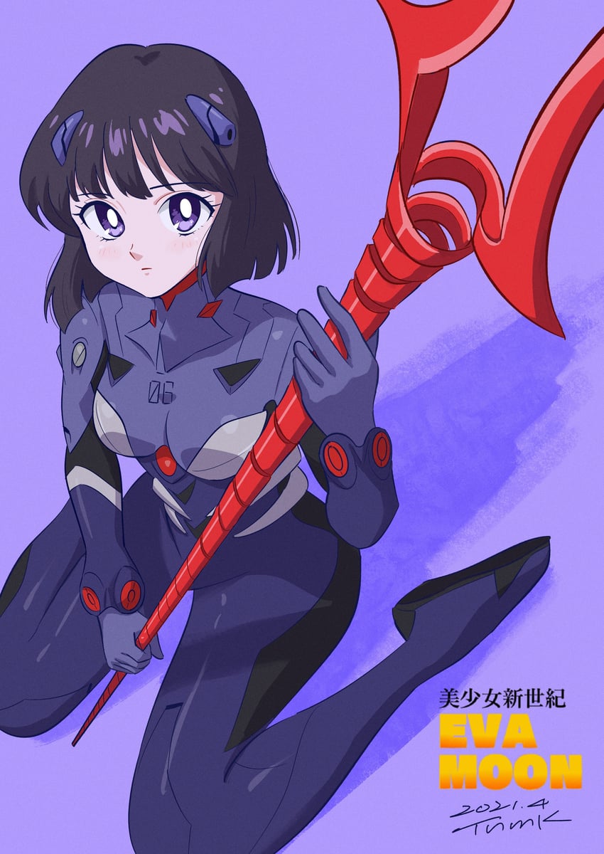nagisa kaworu and tomoe hotaru (neon genesis evangelion and 1 more) drawn by tsunemoku