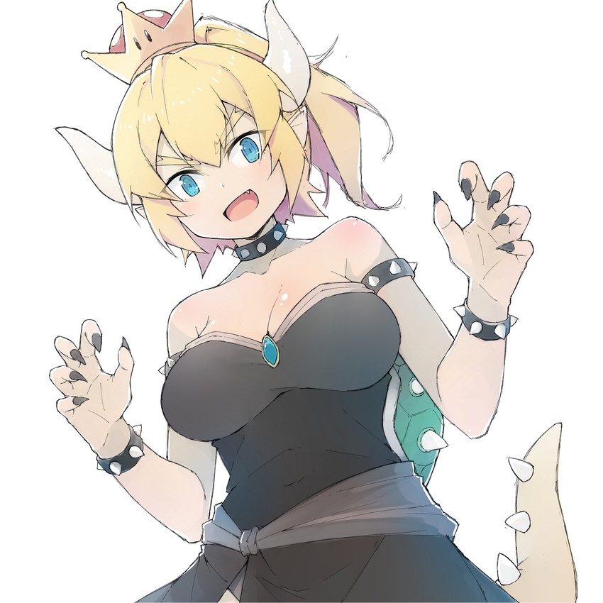 bowsette (mario and 1 more) drawn by mzrz