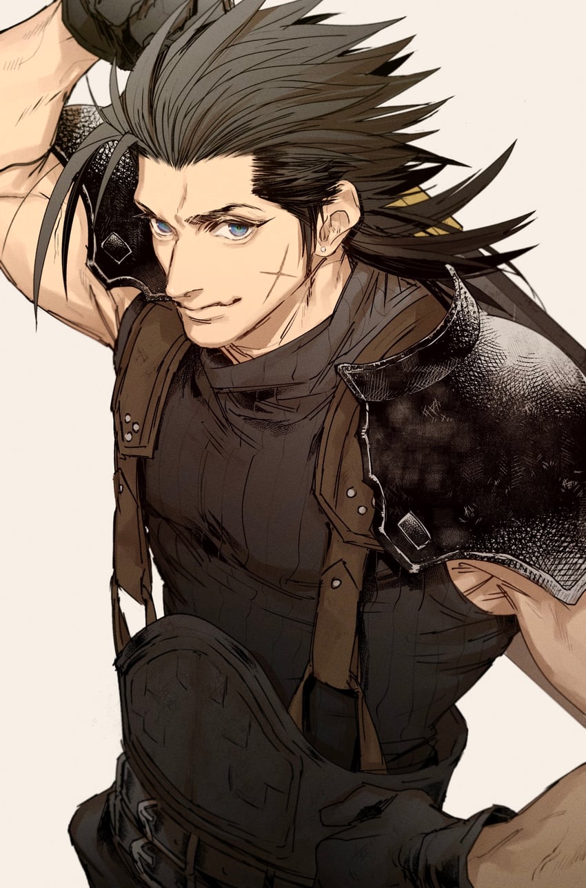 zack fair (final fantasy and 1 more) drawn by inuue15
