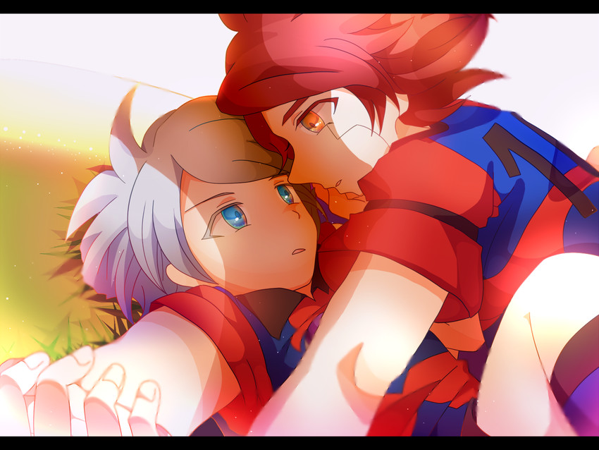 nagumo haruya and suzuno fuusuke (inazuma eleven) drawn by hisate