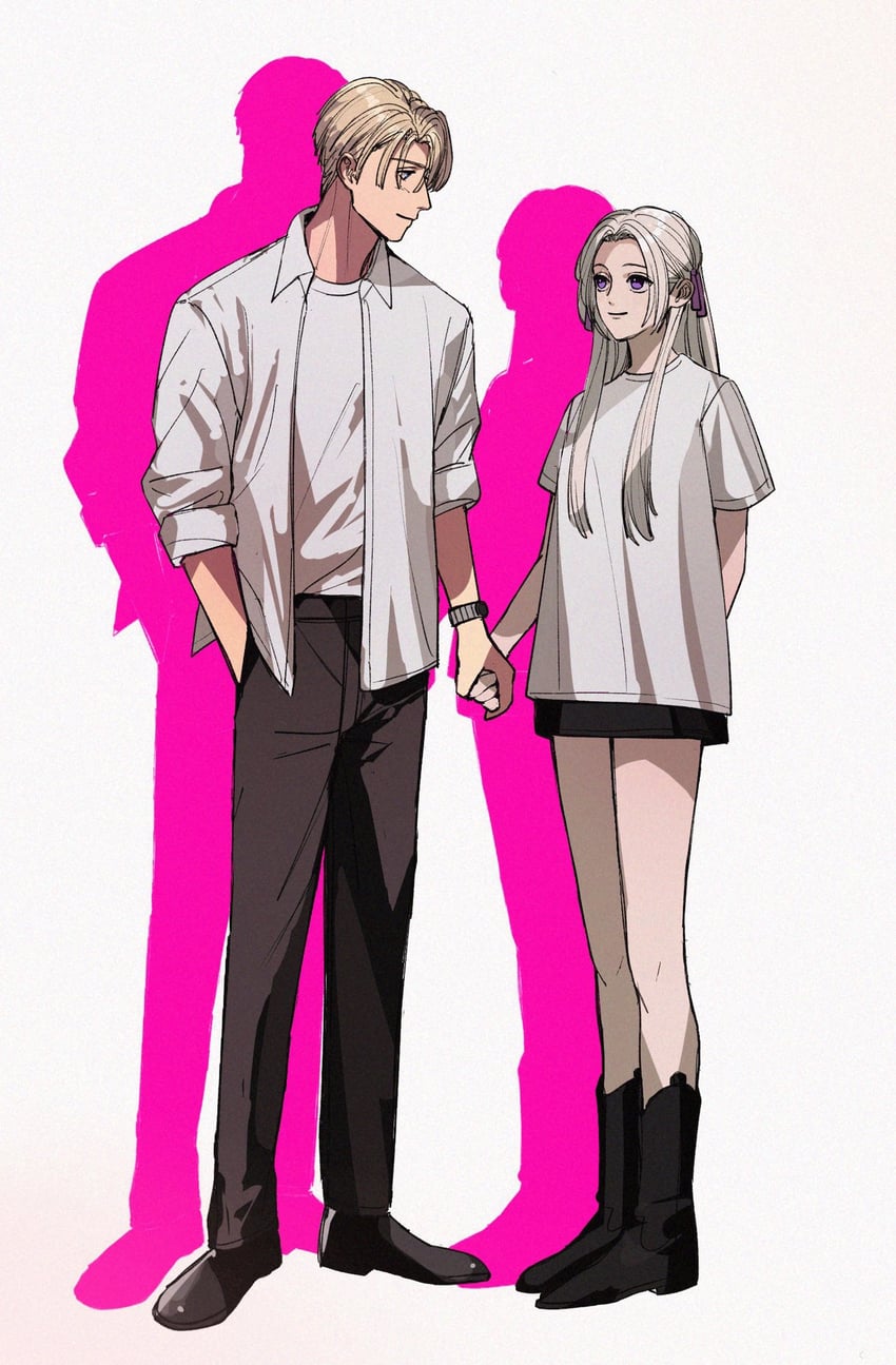 edelgard von hresvelg and dimitri alexandre blaiddyd (fire emblem and 1 more) drawn by amikoiiko