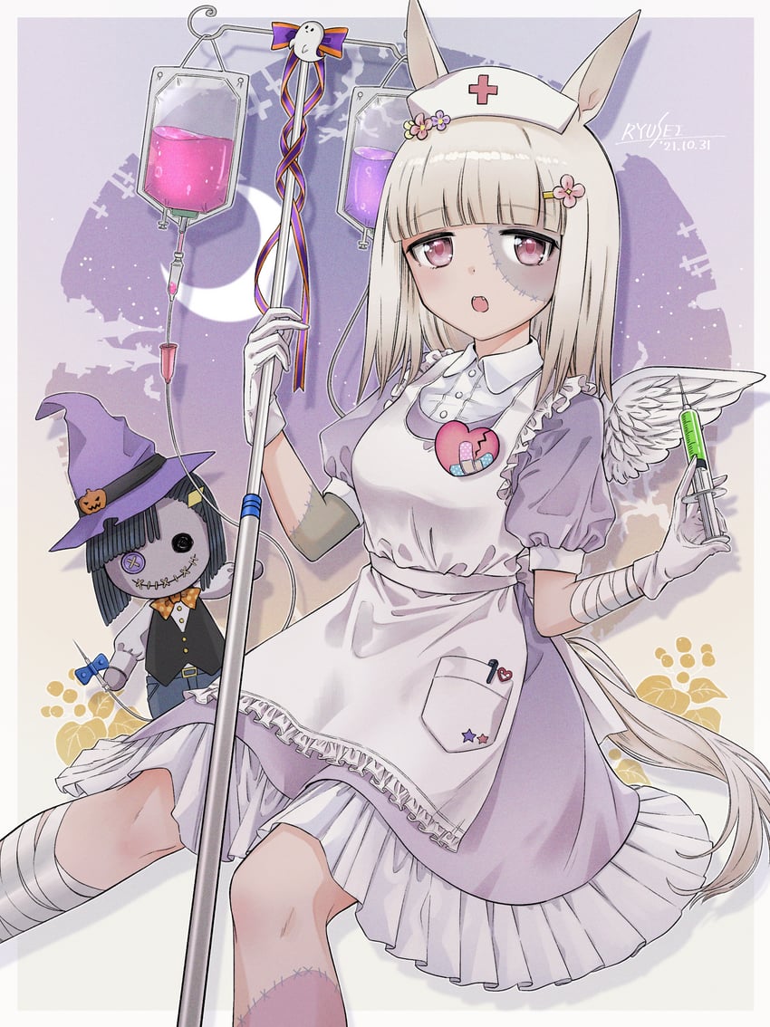 happy meek and kiryuuin aoi (umamusume) drawn by ryusei_(ryusei_b)