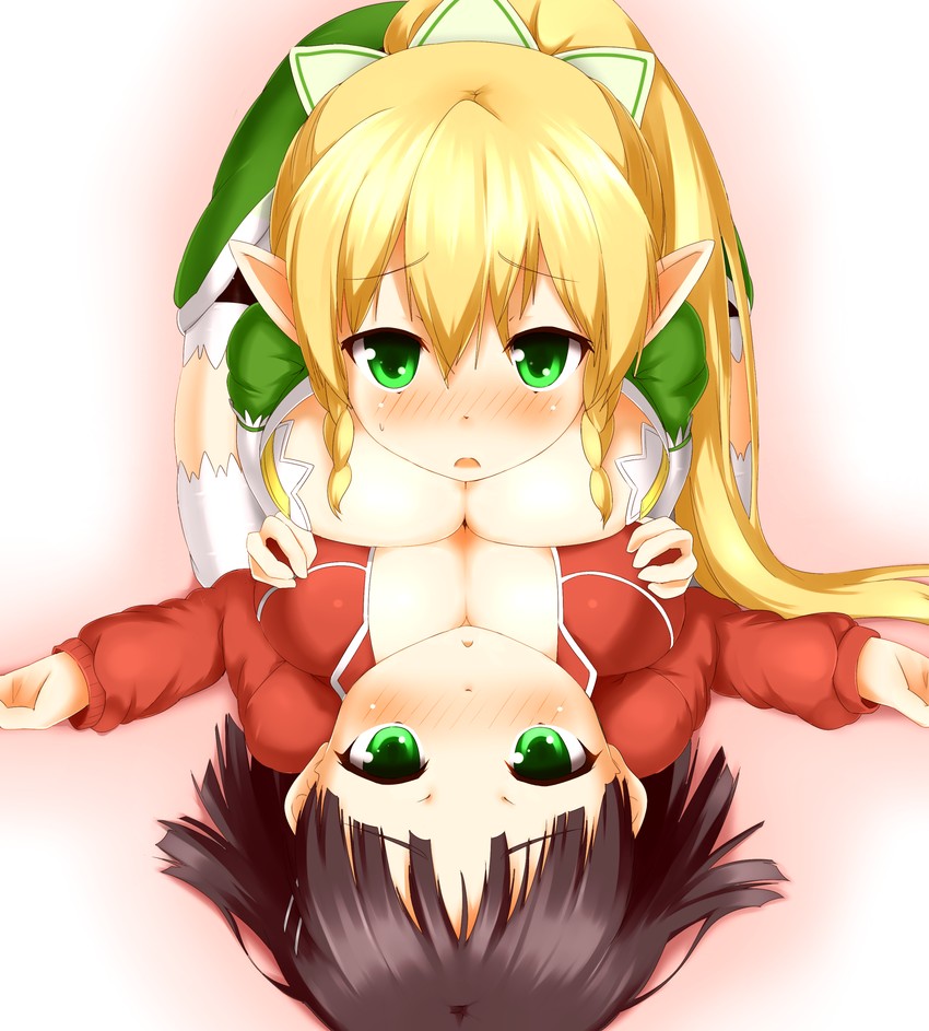 kirigaya suguha and leafa (sword art online) drawn by faubynet