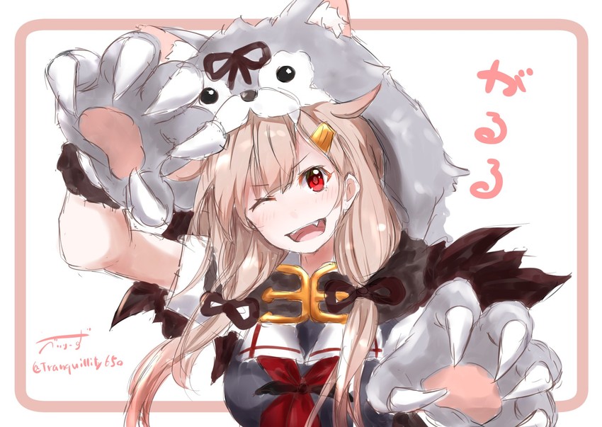 yuudachi kai ni and yuudachi (kantai collection) drawn by baileys_(tranquillity650)