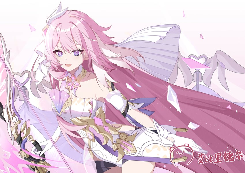 elysia (honkai and 1 more) drawn by abby_riddle
