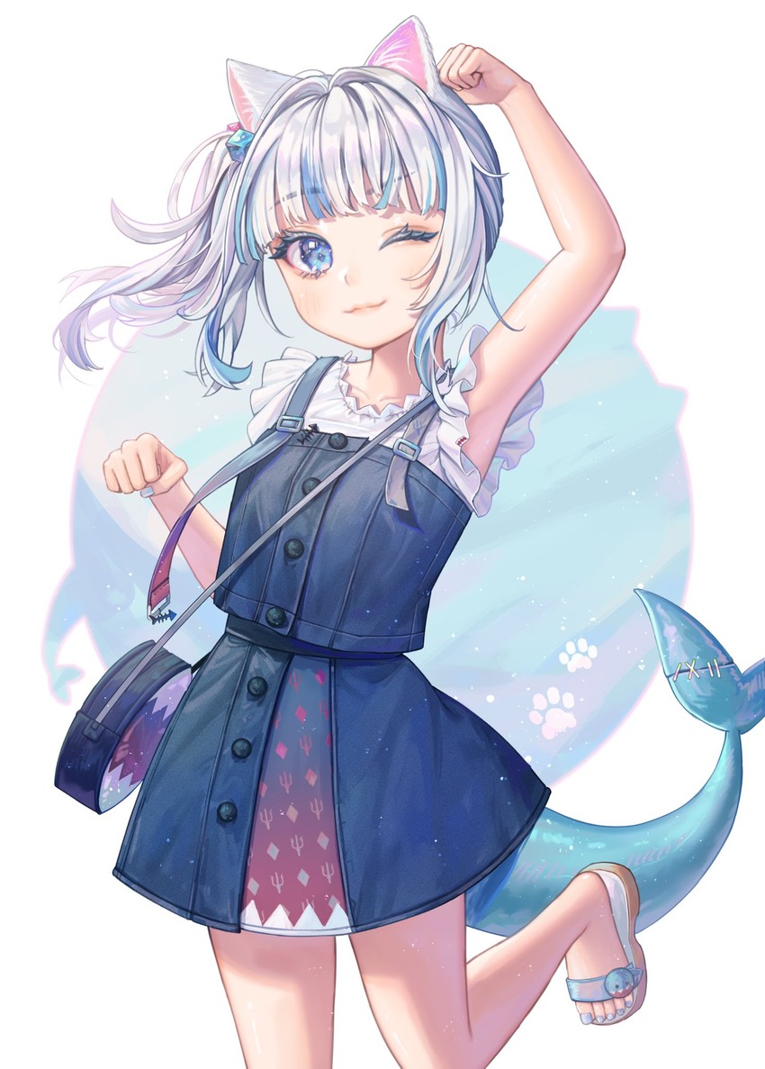 gawr gura (hololive and 1 more) drawn by tamaki_(tamaki599)