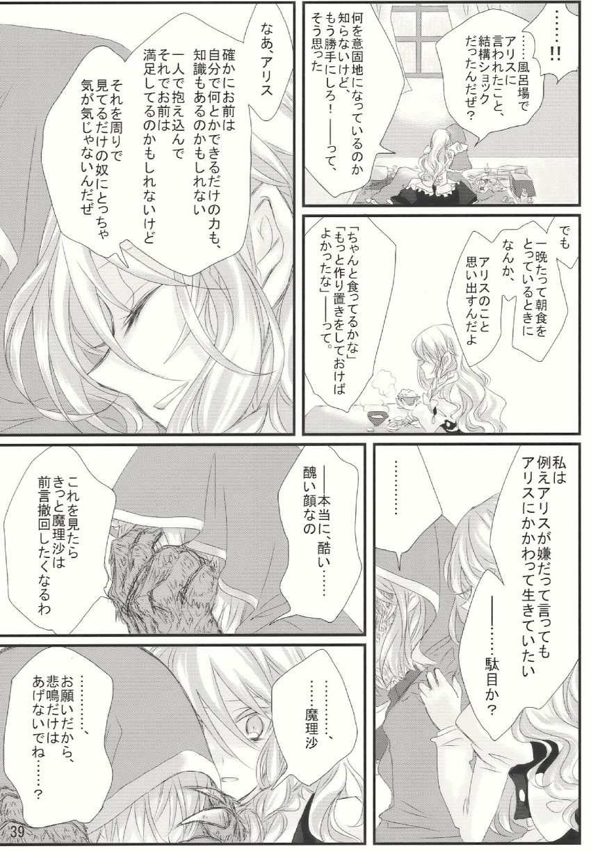 kirisame marisa and alice margatroid (touhou) drawn by aria_(opera)