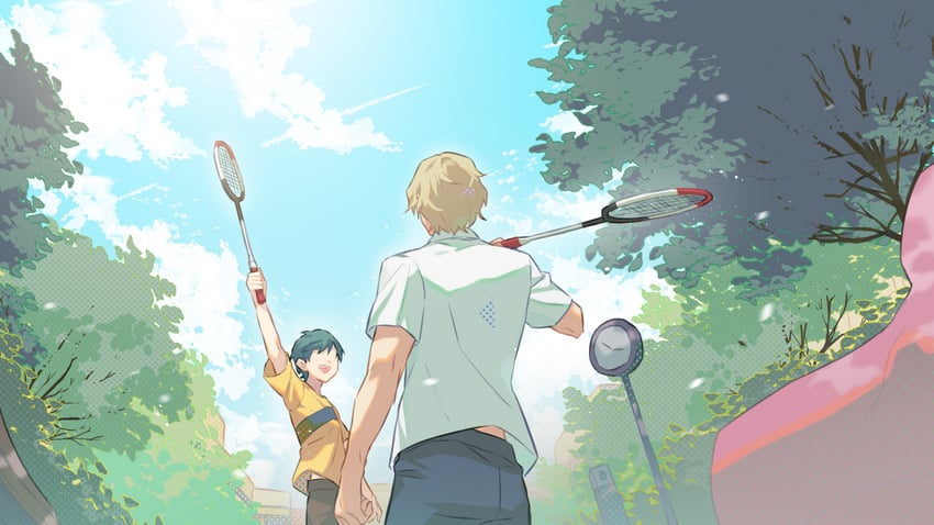 miyasumi tatsuru and shiratori mikoto (ryman's club) drawn by fish191101756