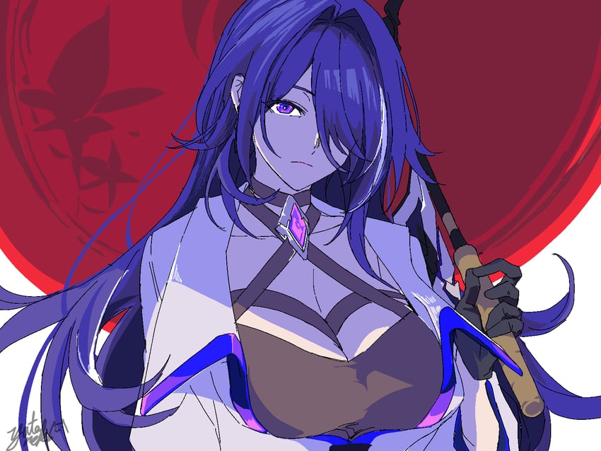 acheron (honkai and 1 more) drawn by yataneko_(echigo)