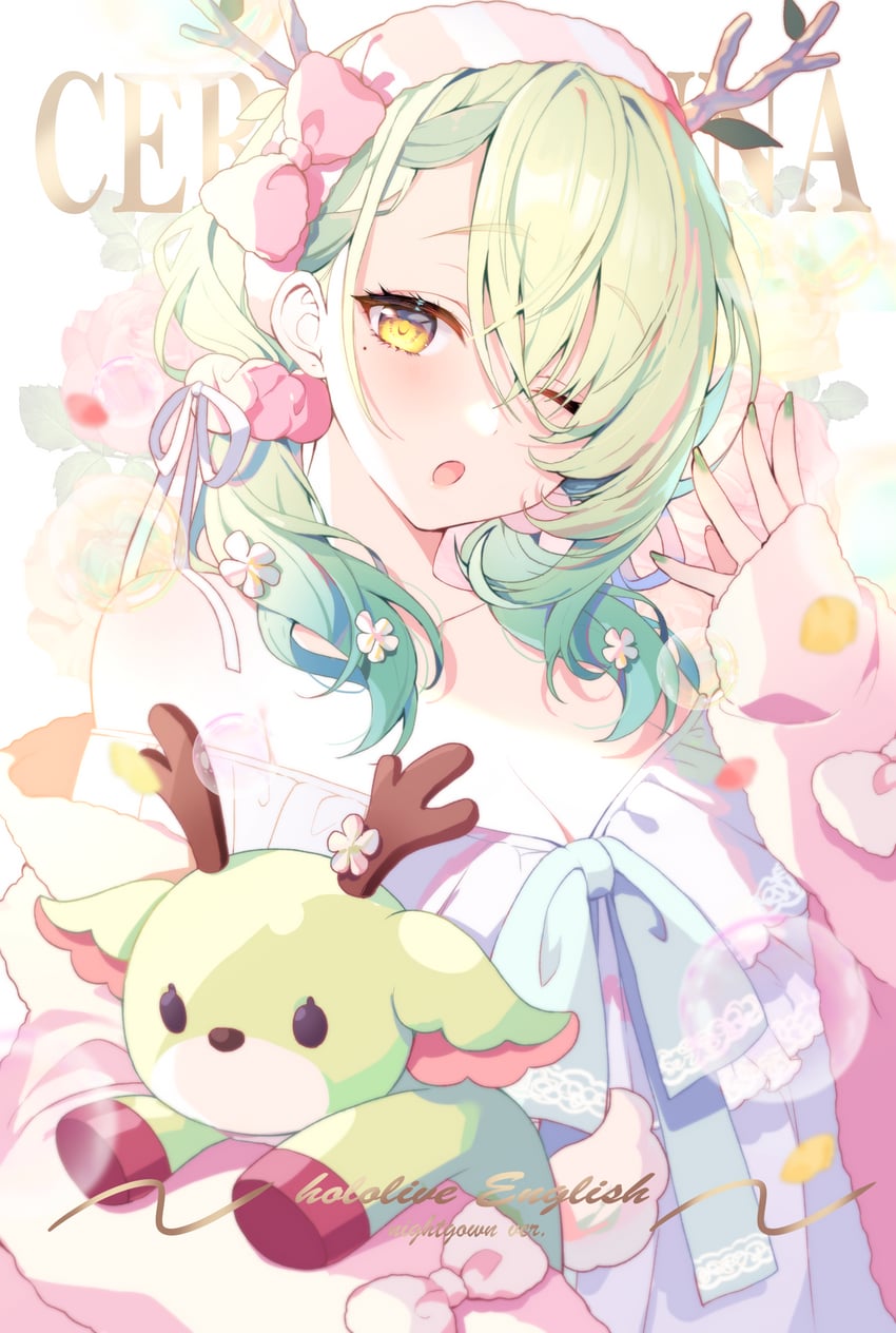 ceres fauna and nemu (hololive and 1 more) drawn by yotte