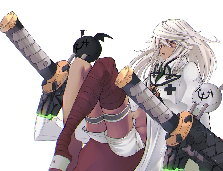 ramlethal valentine and lucifero (guilty gear and 1 more) drawn by execneet