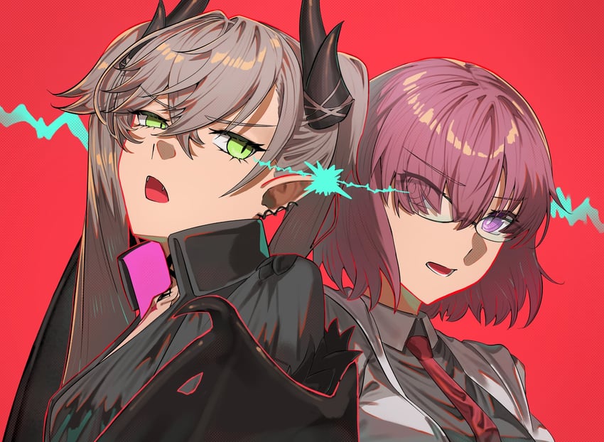 mash kyrielight and lilith (fate and 1 more) drawn by dora_(jcyw8334)