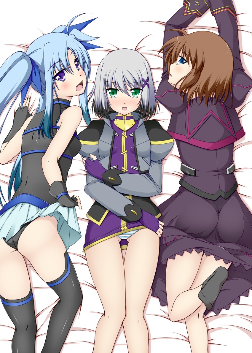 stern the destructor, levi the slasher, and lord dearche (lyrical nanoha and 3 more) drawn by sakura_yuu