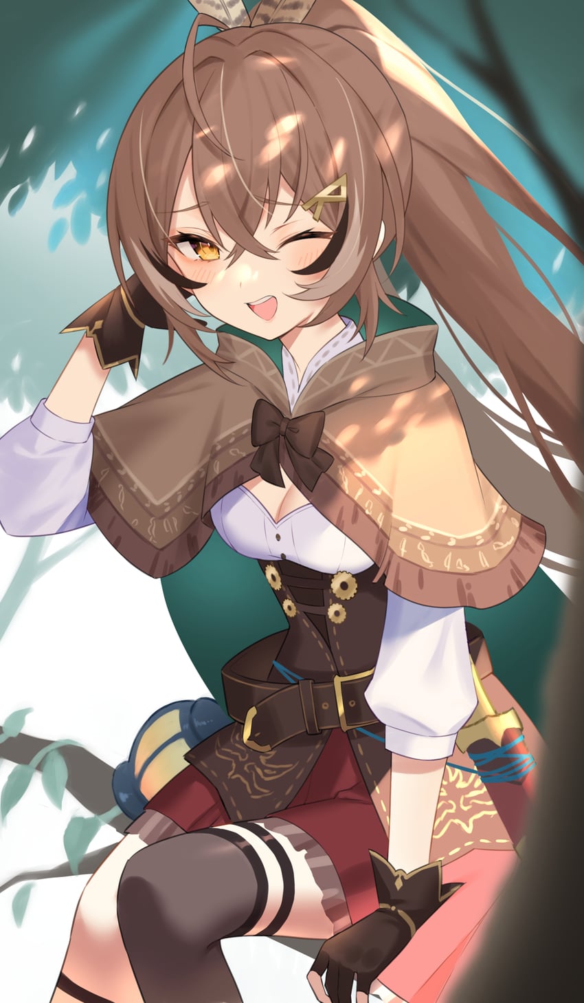 nanashi mumei (hololive and 1 more) drawn by aotake_iro