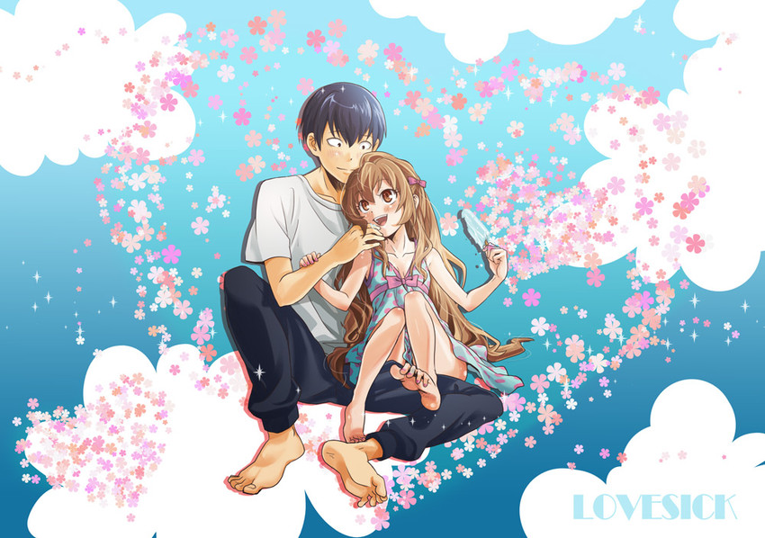 aisaka taiga and takasu ryuuji (toradora!) drawn by naka_nohito