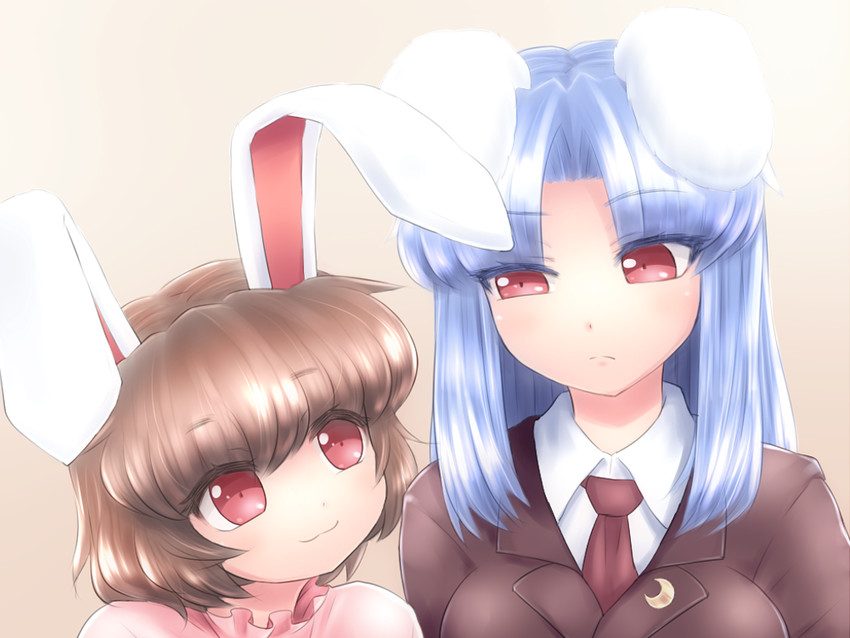 reisen udongein inaba and inaba tewi (touhou) drawn by shirosato