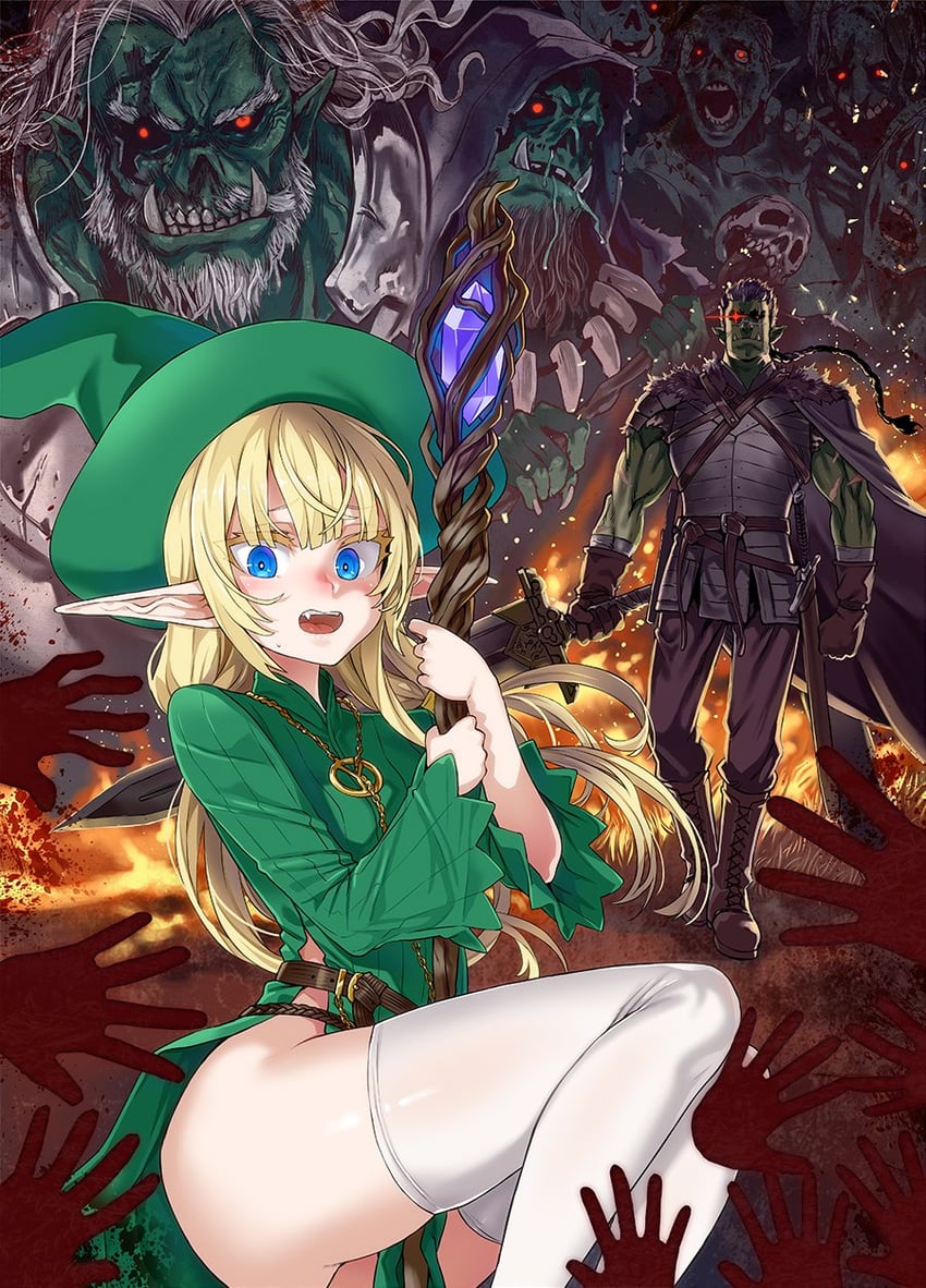 bash, thunder sonia, baraben, and gandaguza (orc eiyuu monogatari) drawn by asanagi