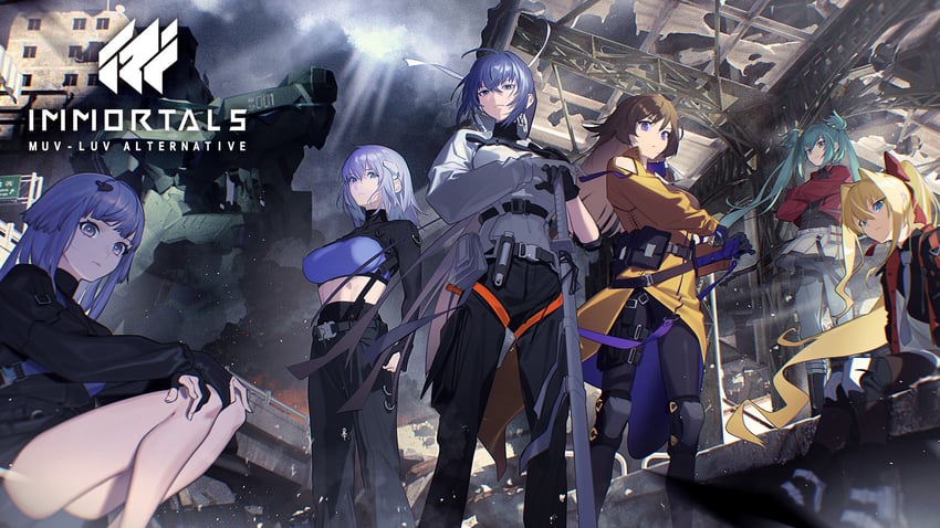 mitsurugi meiya, takamura yui, cryska barchenowa, inia sestina, cui yifei, and 2 more (muv-luv and 4 more) drawn by oguchi