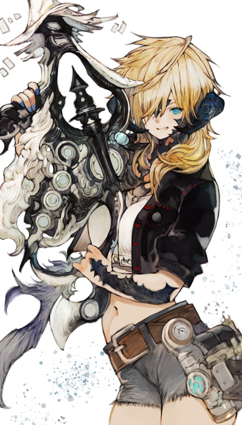 warrior of light and machinist (final fantasy and 1 more) drawn by kemomin_nosuke