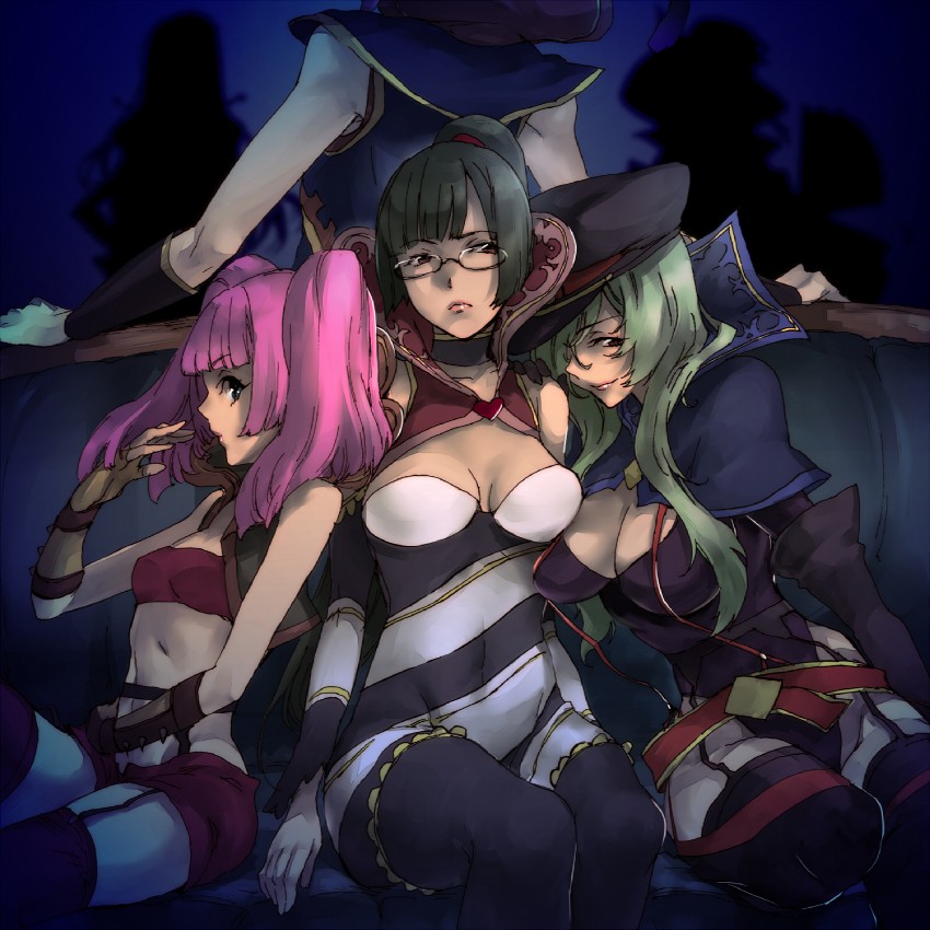 watanabe kanako, nichi keito, miyabi reiji, and shinada benio (star driver) drawn by tamachi_kuwa