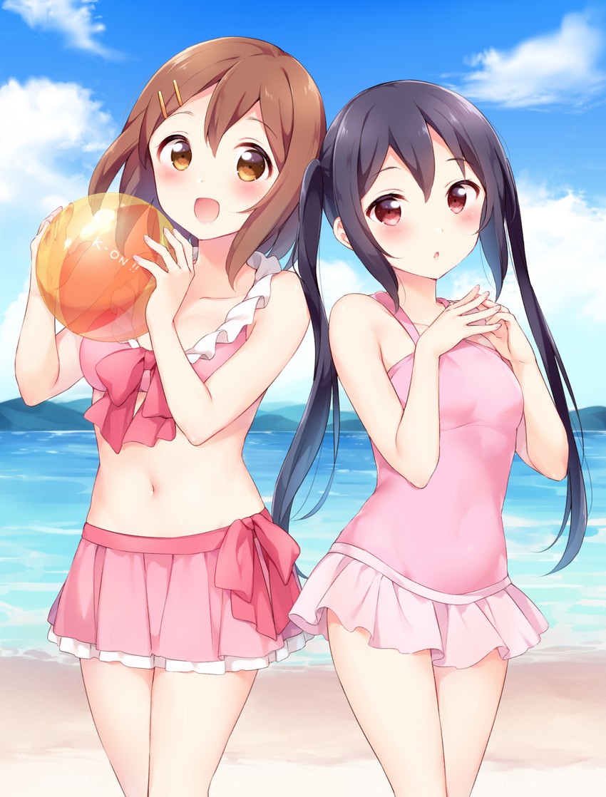 nakano azusa and hirasawa yui (k-on!) drawn by hazuki_(sutasuta)