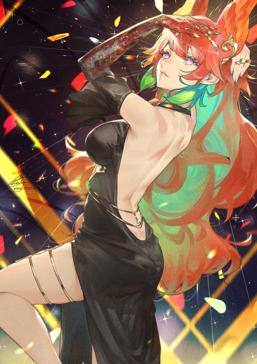 takanashi kiara (hololive and 2 more) drawn by fadingz