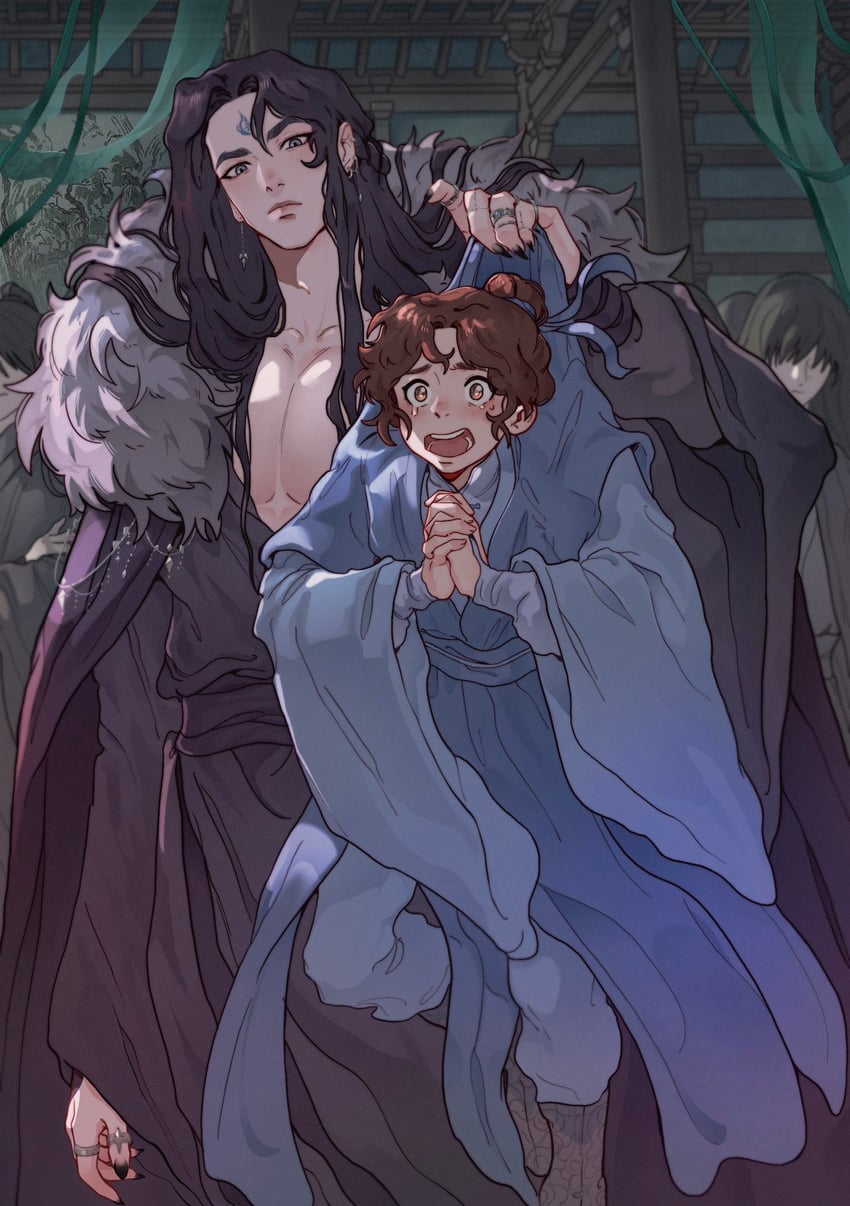 shang qinghua and mobei jun (renzha fanpai zijiu xitong) drawn by djuney9