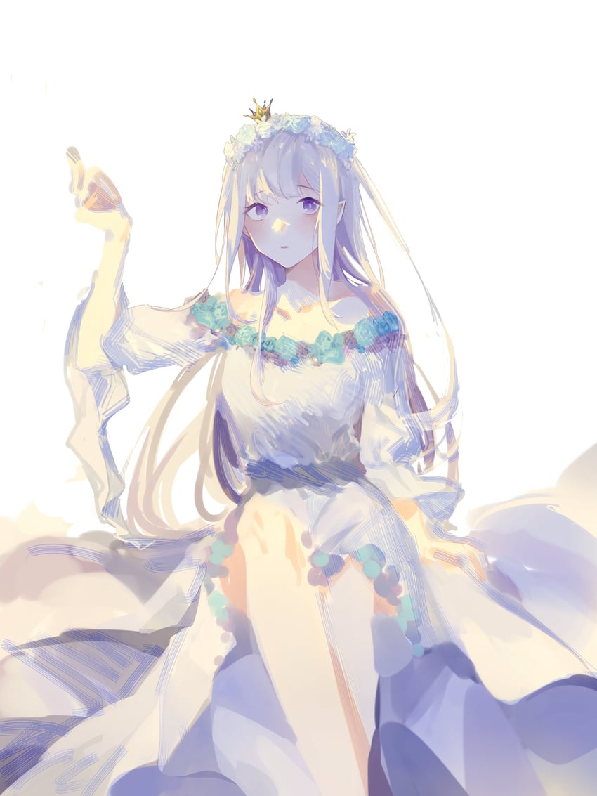 emilia (re:zero kara hajimeru isekai seikatsu) drawn by icyko