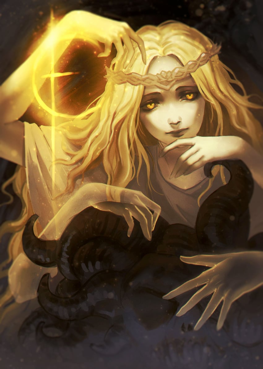 miquella and mohg lord of blood (elden ring and 1 more) drawn by lowstrear