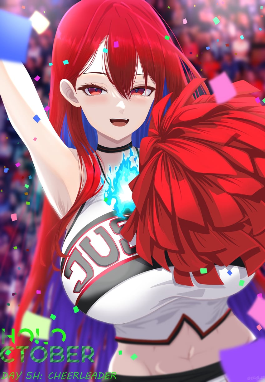 elizabeth rose bloodflame (hololive and 1 more) drawn by ellier23