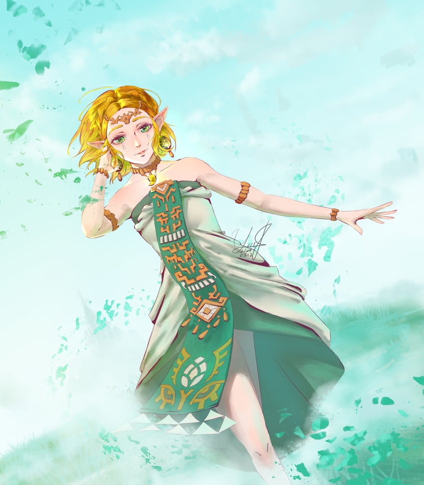 princess zelda (the legend of zelda and 1 more) drawn by yeeej