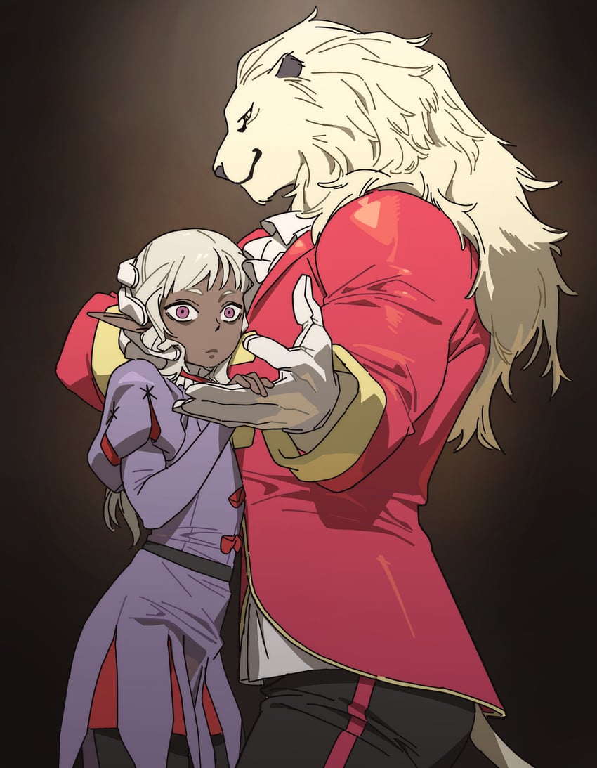 thistle and winged lion (dungeon meshi) drawn by ju_neng_binggui