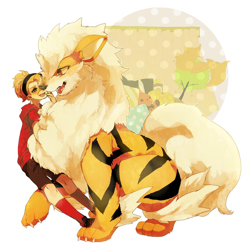 arcanine and kita ichiban (pokemon and 2 more) drawn by 10r_(tulipano)