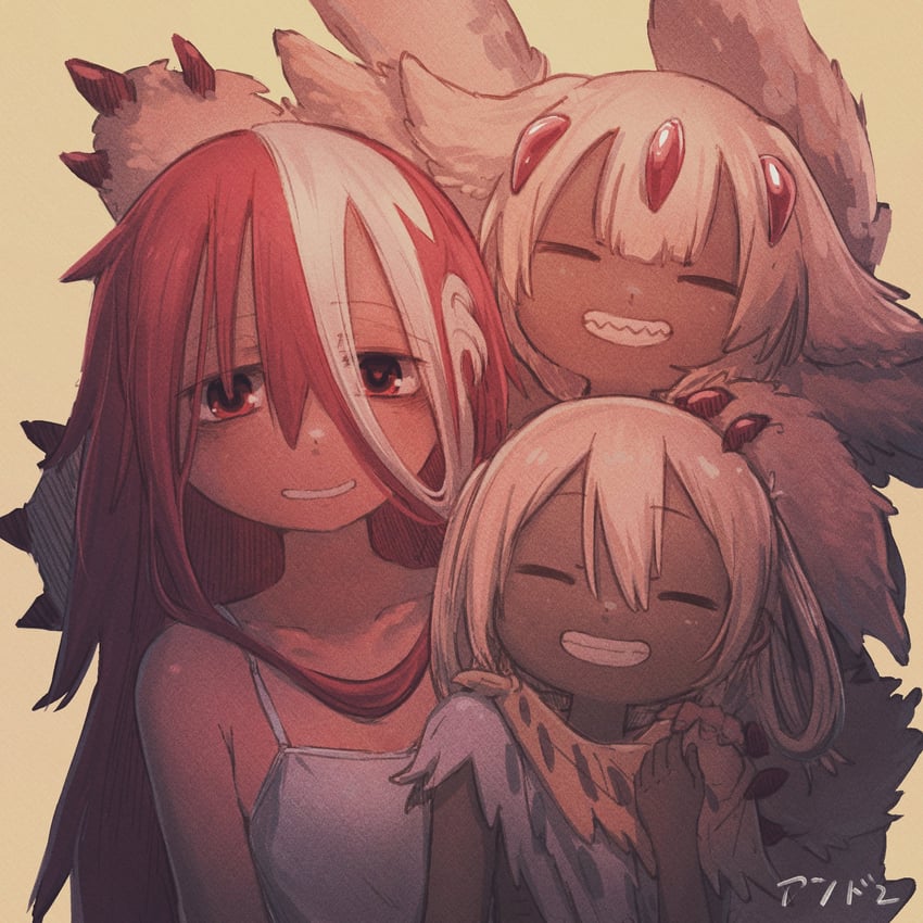faputa, vueko, and irumyuui (made in abyss) drawn by und2